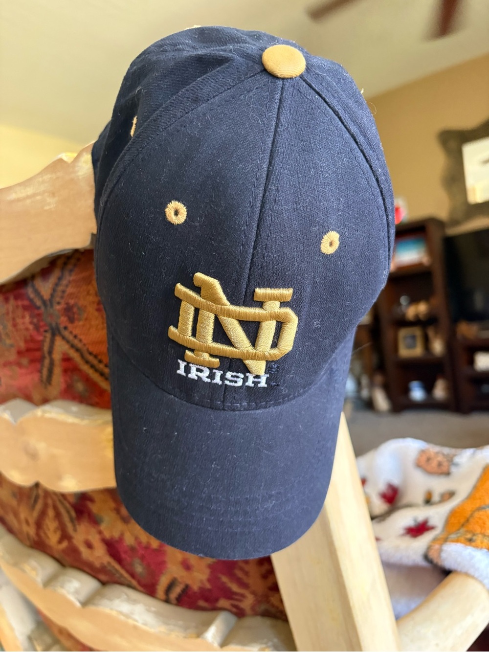 Notre Dame Irish Navy & Gold Youth Cap
